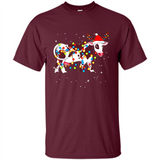 Christmas Lights Cow Wearing Santa Hat Funny Xmas Sweatshirt - Shirt