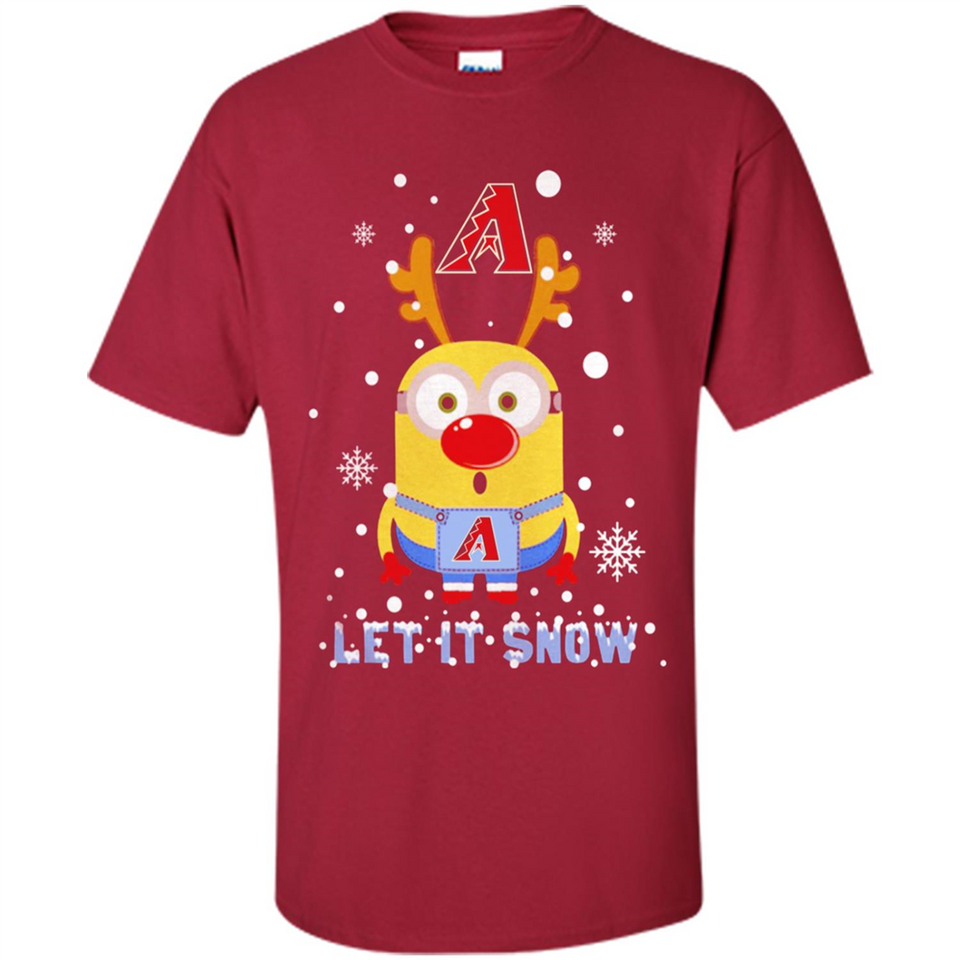 Minion Arizona Diamondbacks Ugly Christmas Sweater Let it Snow - Shirt