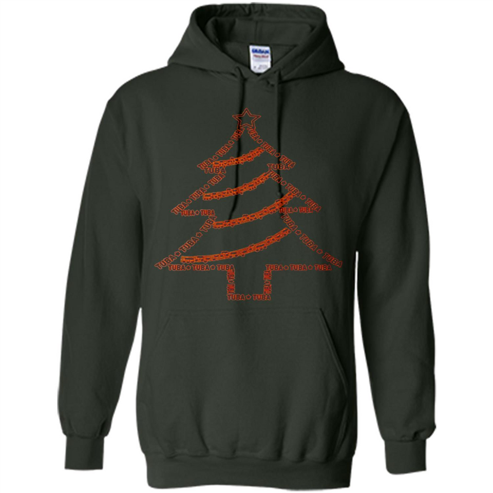 Tuba Text Christmas Tree Musical Instrument Holiday Shirt