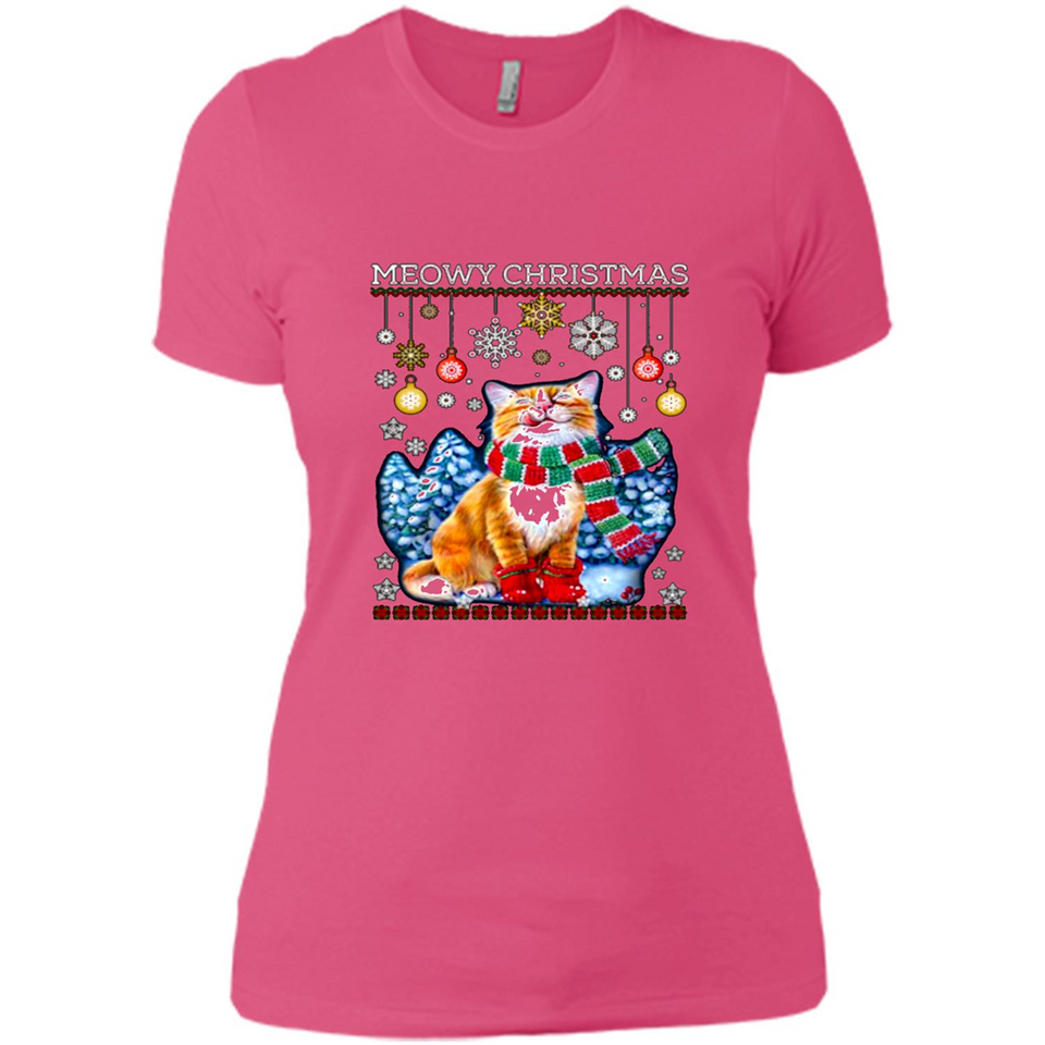 Meowy Christmas Ugly Funny Cats Lover PINGPONG