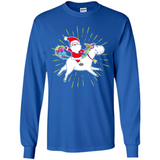Unicorn And Santa Christmas - Long Sleeve T-Shirt