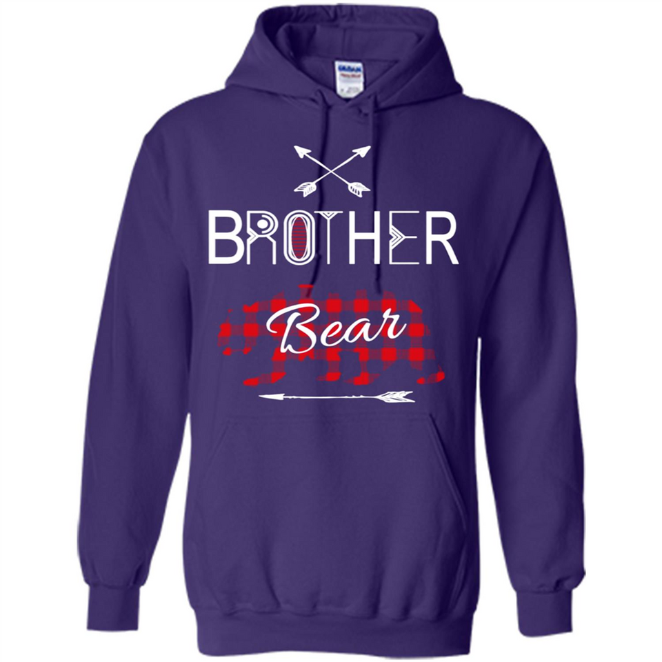 Brother Shirt Buffalo Plaid Family Camping Bear Tee - Hoodie