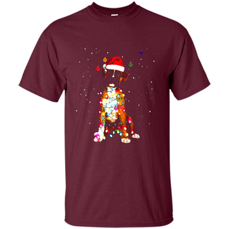 Christmas Lights Boxer Dog Funny Xmas Sweatshirt - Shirt