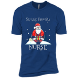 Funny Christmas Nurse Shirt, Santa_s Favorite Nurse - Premium Short Sleeve T-Shirt