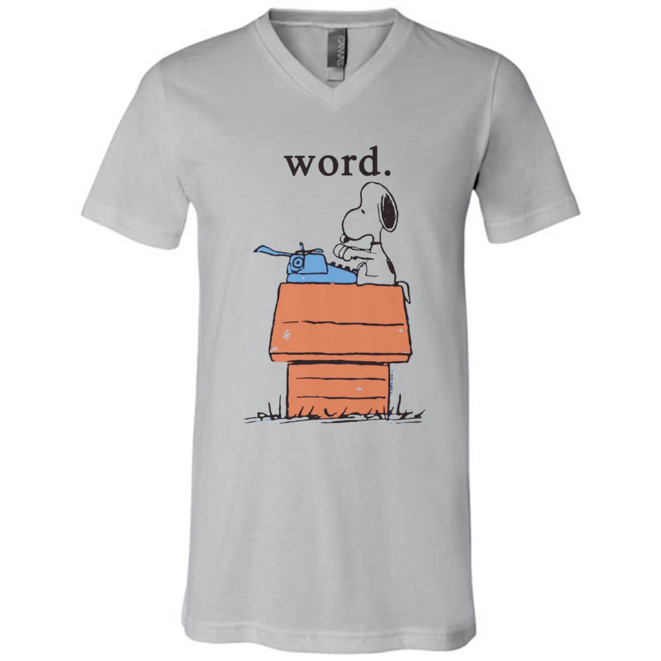 Snoopy Word - Canvas Unisex V-Neck