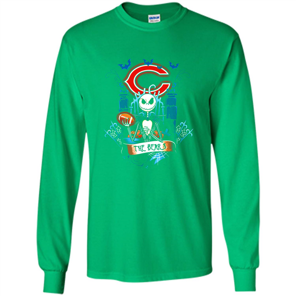 Chicago Bears Halloween The Nightmare Before Christmas - Long Sleeve T-Shirt