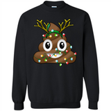 Reindeer Poop Emoji Cute Merry Christmas T-Shirt - Sweatshirt
