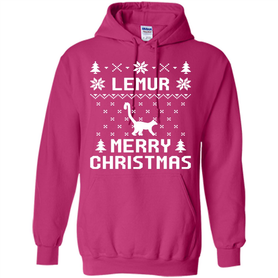 Vintage Tee For Women Men Graphic Shirts Lemur Ugly Christmas Sweater - Hoodie