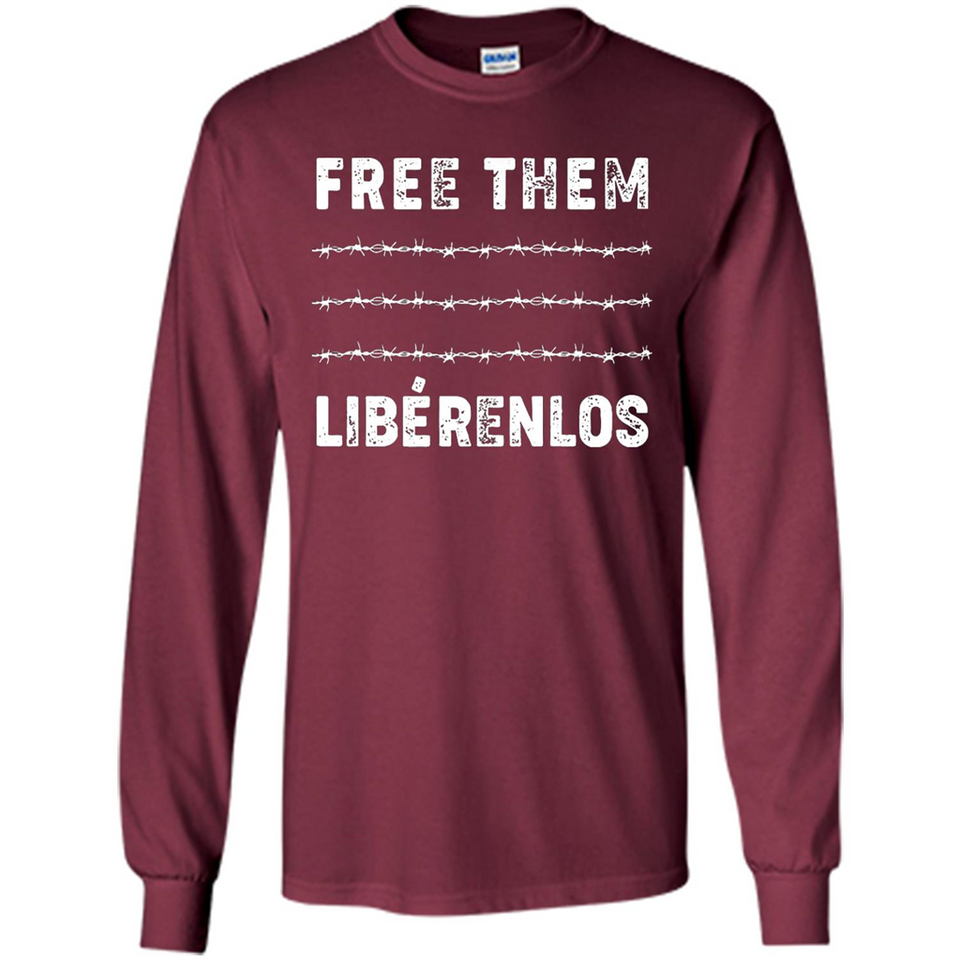 Peaceful Communities- Free Them Liberenlos Shirt PINGPONG - Long Sleeve T-Shirt