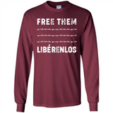 Peaceful Communities- Free Them Liberenlos Shirt PINGPONG - Long Sleeve T-Shirt