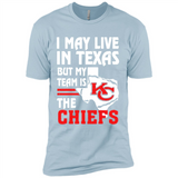 I May Live In Texas But My Team Is The Chiefs - Premium Short Sleeve T-Shirt