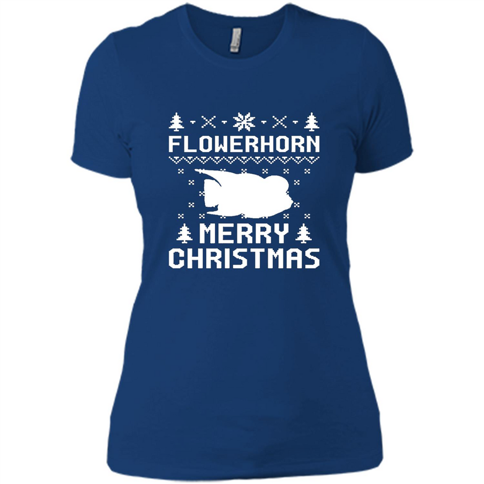 Flowerhorn Christmas T-shirt, Ugly Christmas Sweater - Ladies' Boyfriend T-Shirt