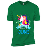 Unicorns are born in June Birthday Rainbow Gift Ladies Custom