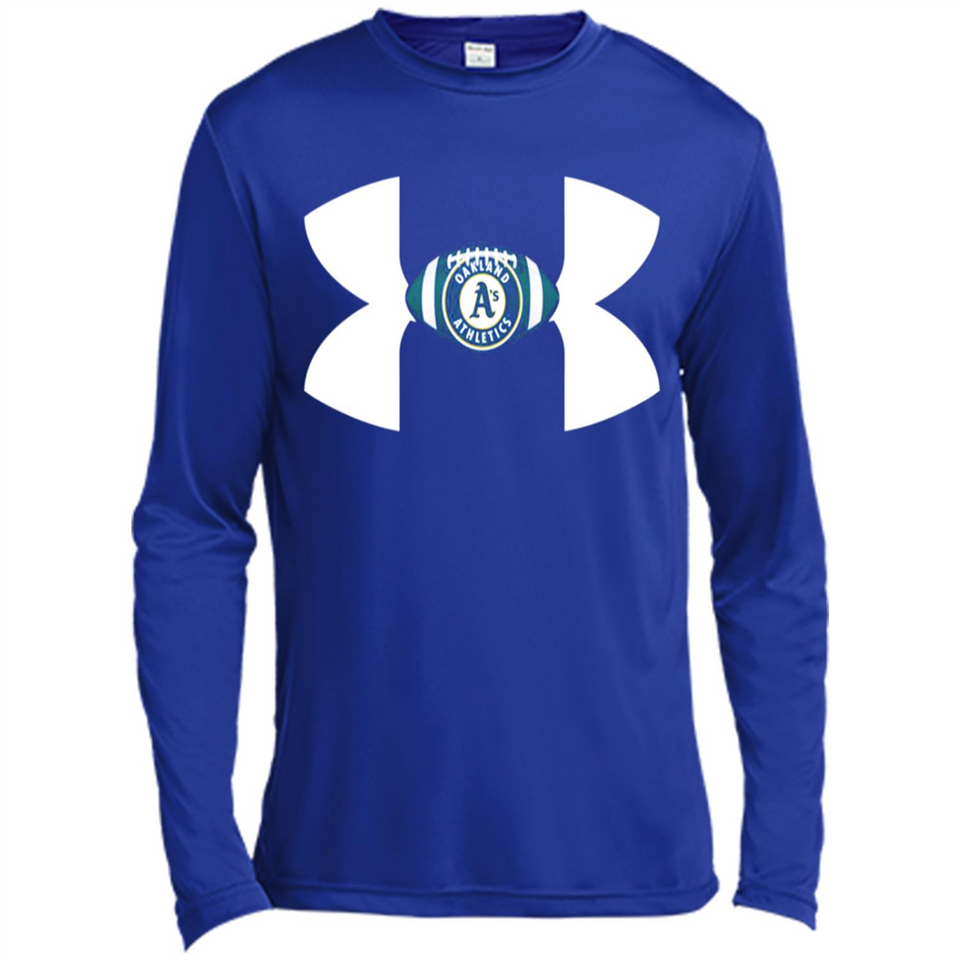 Oakland Athletics Under Armour Logo - Canvas Long Sleeve T-Shirt