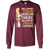 Shirt For Dr Seuss Cat And Pittsburgh Steelers Fans - Long Sleeve T-Shirt