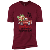 Snoopy This Is My Hallmark Christmas Movies Watching T-Shirt - Premium Short Sleeve T-Shirt