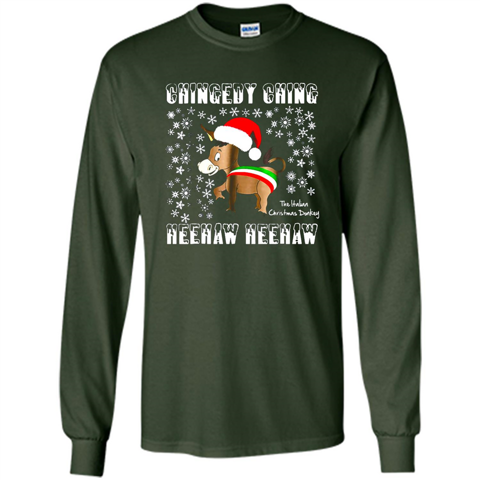 Amazing Dominick The Christmas Donkey-Italian Christmas Donkey - Long Sleeve T-Shirt
