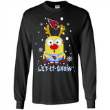 Minion Arizona Cardinals Ugly Christmas Sweater Let it Snow - Long Sleeve T-Shirt