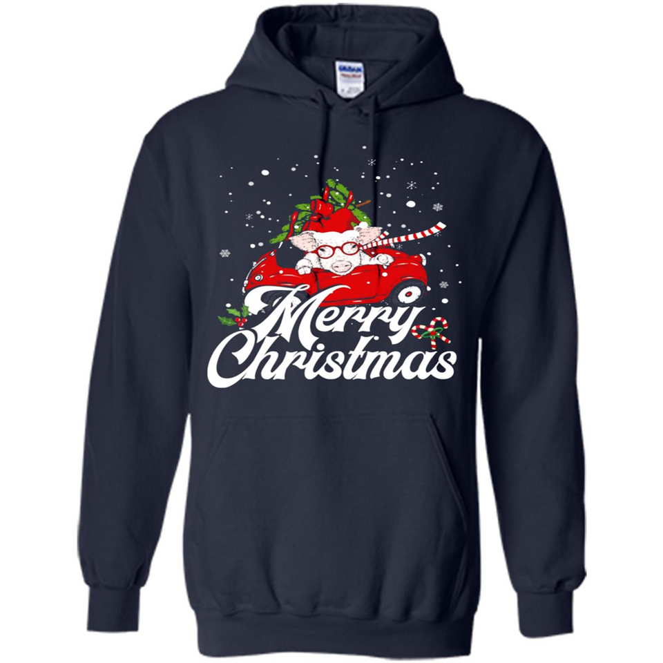 Merry Christmas Pig s - Hoodie