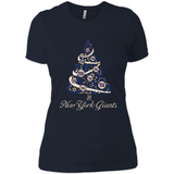 New York Giants NFL Football Team Logo Christmas Tree T-Shirt - Ladies' Boyfriend T-Shirt