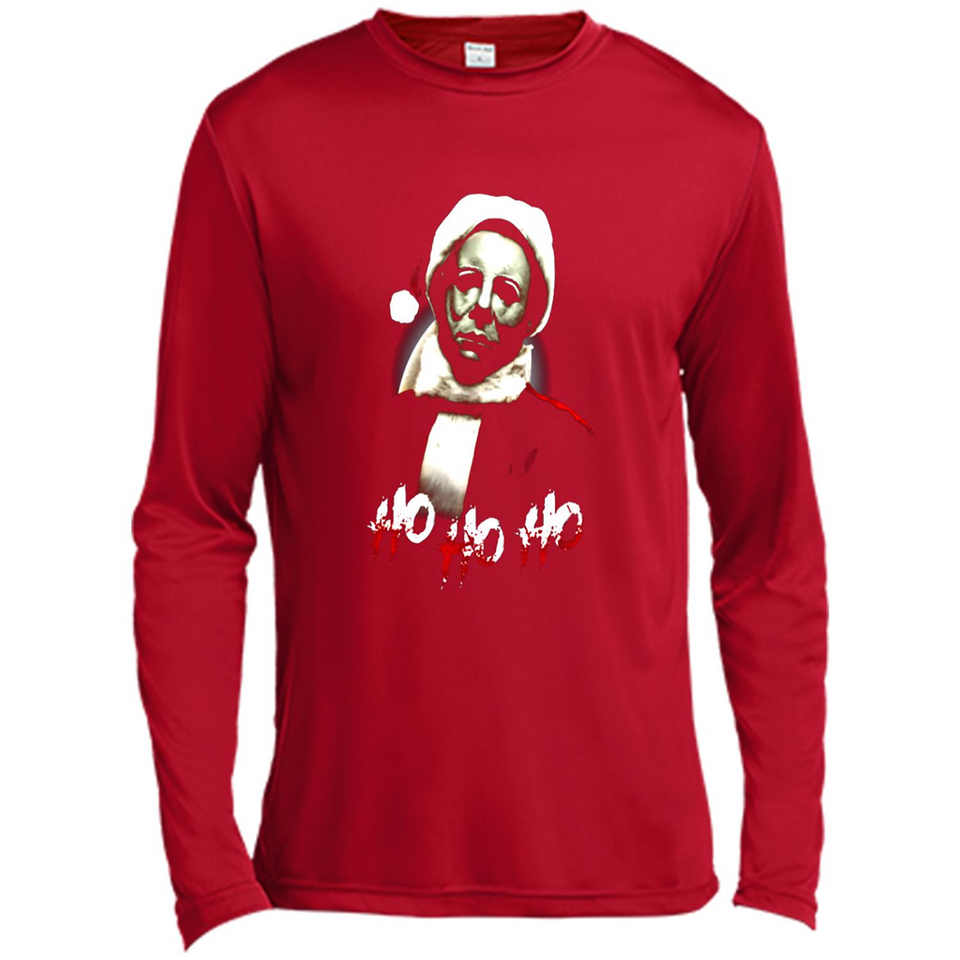 Santa Michael Myers Ho Ho Ho Merry Christmas Sweatshirt - Canvas Long Sleeve T-Shirt