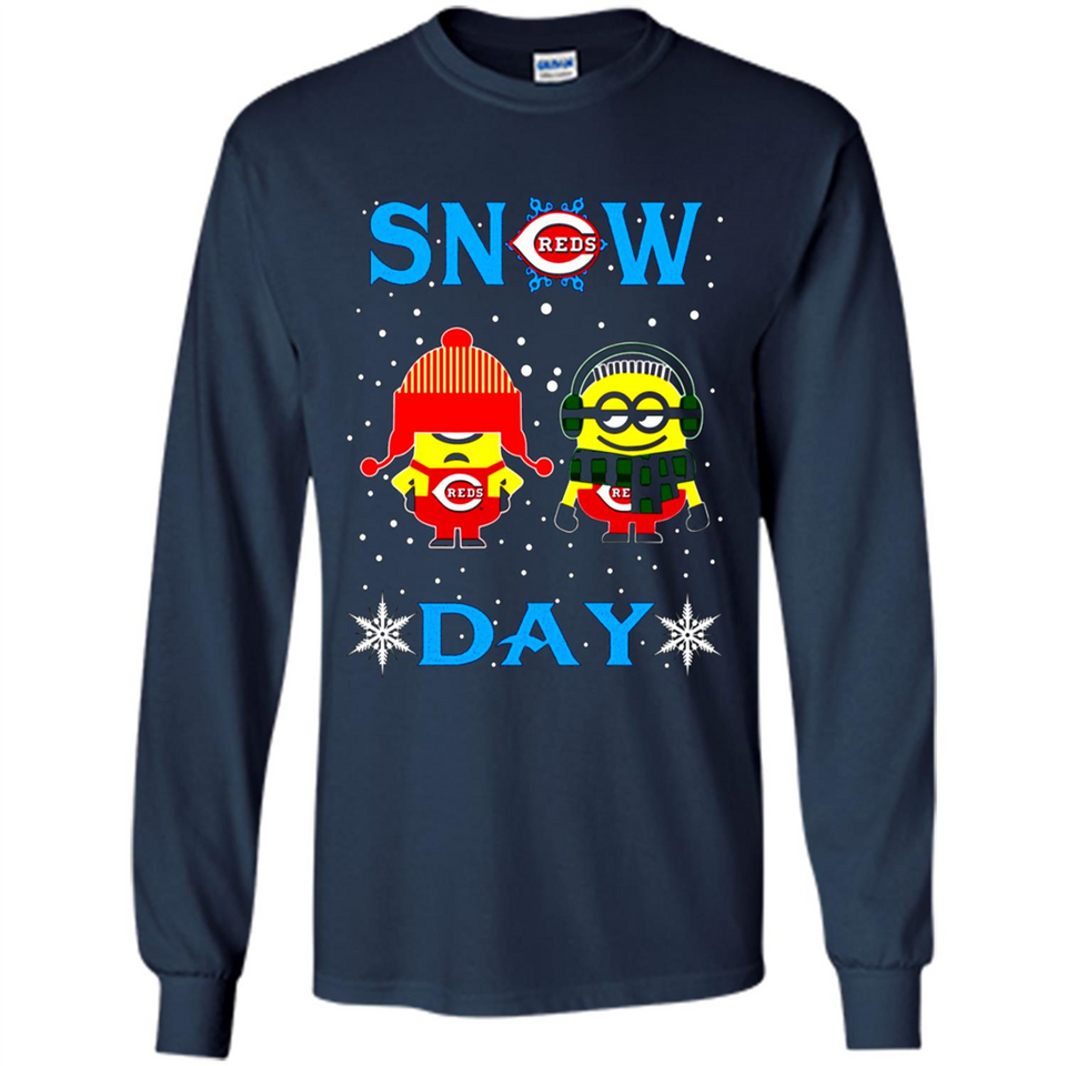 Snow Day Shirt For Cincinnati Reds Vs Minion Fans pingpong