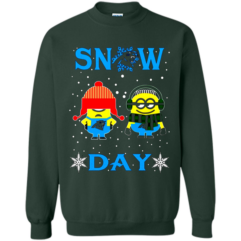 Snow Day Shirt For Carolina Panthers Vs Minion Fans pingpong