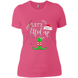 Let's Get Elfed Up Funny Drinking Wine Christmas Elf PINGPONG