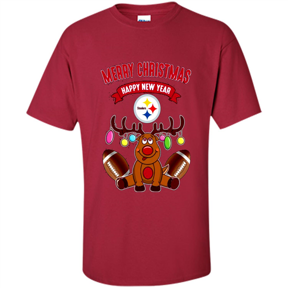 Pittsburgh Steelers NFL Reindeer Funny Merry Christmas And Happy New Year