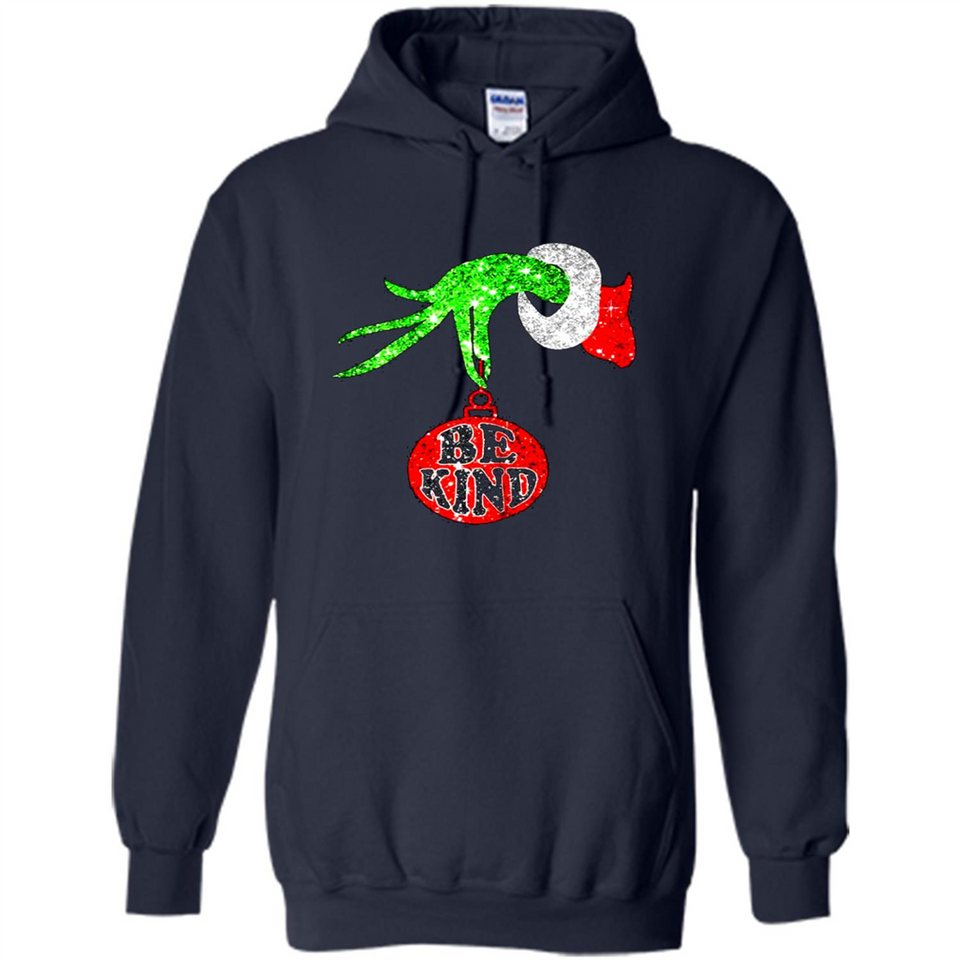 Christma Season With Green Grinch Hand Be Kind - Hoodie