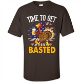 Time To Get Basted Funny Turkey Beer Thanksgiving - Shirt