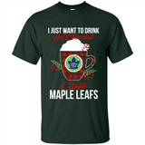 I Just Want To Drink Hot Chocolate & Watch Toronto Maple Leafs Ugly Christmas Sweater PINGPONG