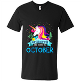 Unicorns are born in October Birthday Rainbow Gift Ladies Custom