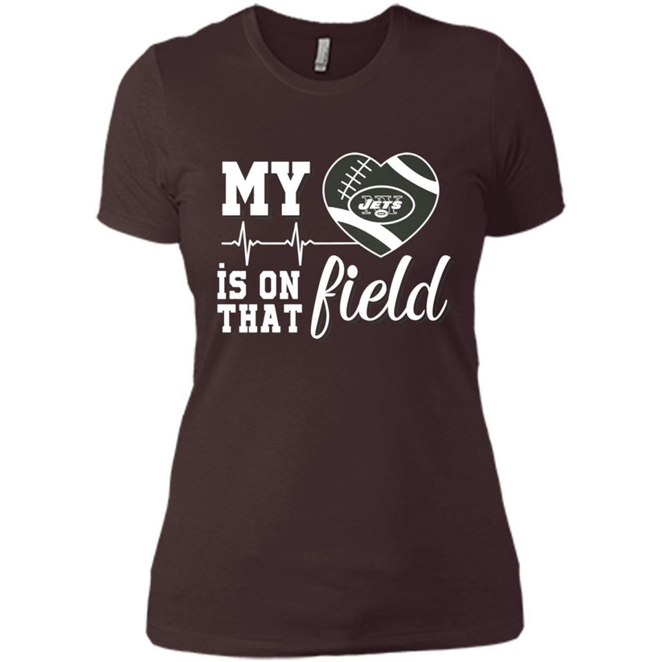 New York Jets Football My Heart is on that Field - Ladies' Boyfriend T-Shirt