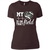 New York Jets Football My Heart is on that Field - Ladies' Boyfriend T-Shirt
