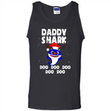 Daddy Shark Costume Reindeer Funny Christmas T-Shirt - Tank Top