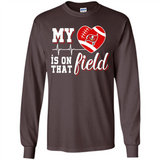 Tampa Bay Buccaneers Football My Heart is on that Field - Long Sleeve T-Shirt