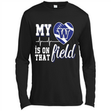 Washington Huskies Football My Heart is on that Field - Canvas Long Sleeve T-Shirt
