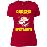 Queens Are Born In December - Pittsburgh Steelers Football - Ladies' Boyfriend T-Shirt