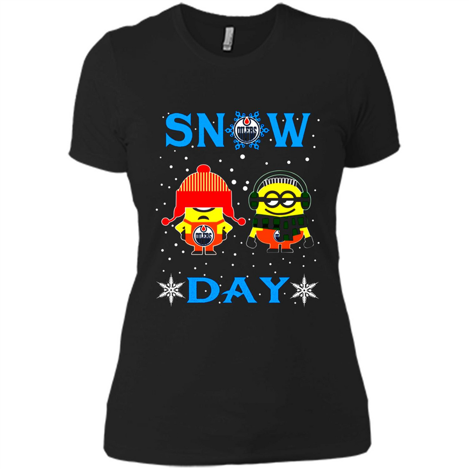 Snow Day Shirt For Edmonton Oilers Vs Minion Fans pingpong