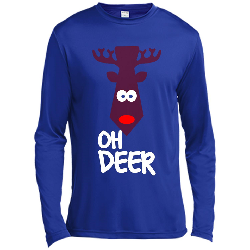 Oh Deer Christmas Reindeer Black mugs PINGPONG - Canvas Long Sleeve T-Shirt