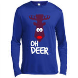 Oh Deer Christmas Reindeer Black mugs PINGPONG - Canvas Long Sleeve T-Shirt