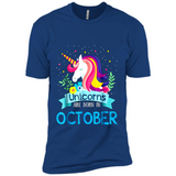 Unicorns are born in October Birthday Rainbow Gift Ladies Custom