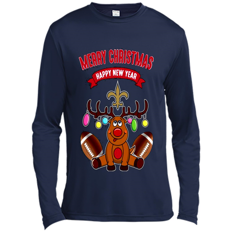 New Orleans Saints NFL Reindeer Funny Merry Christmas And Happy New Year