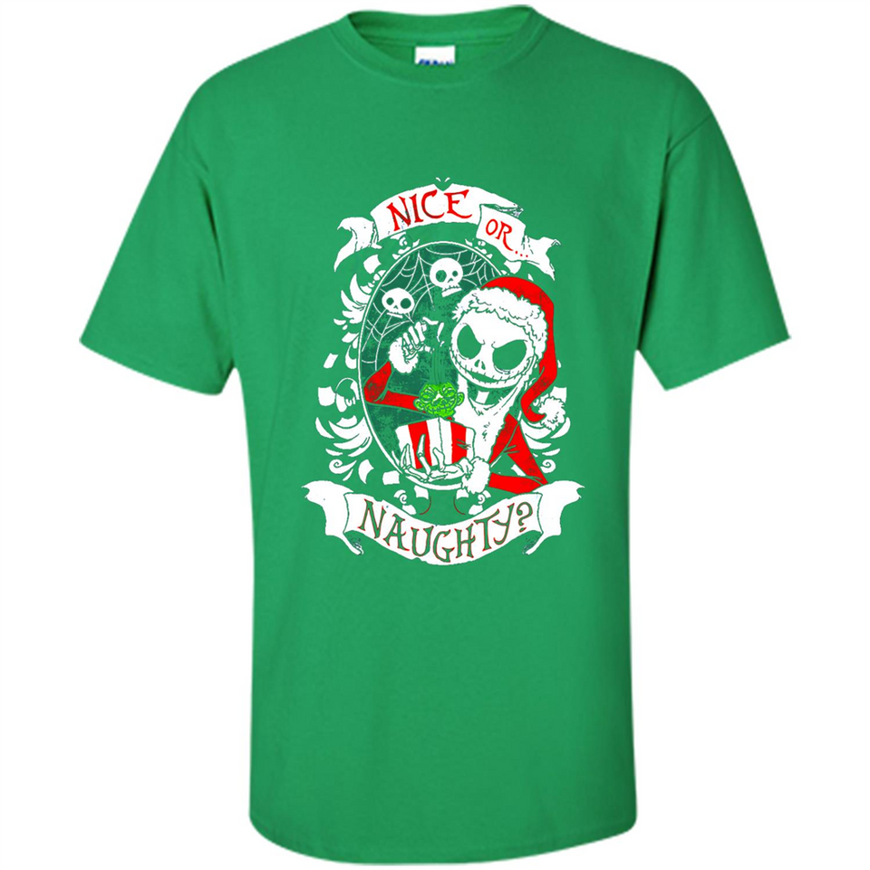Christmas Shirt, Santa Nice Or Naughty Xmas - Shirt