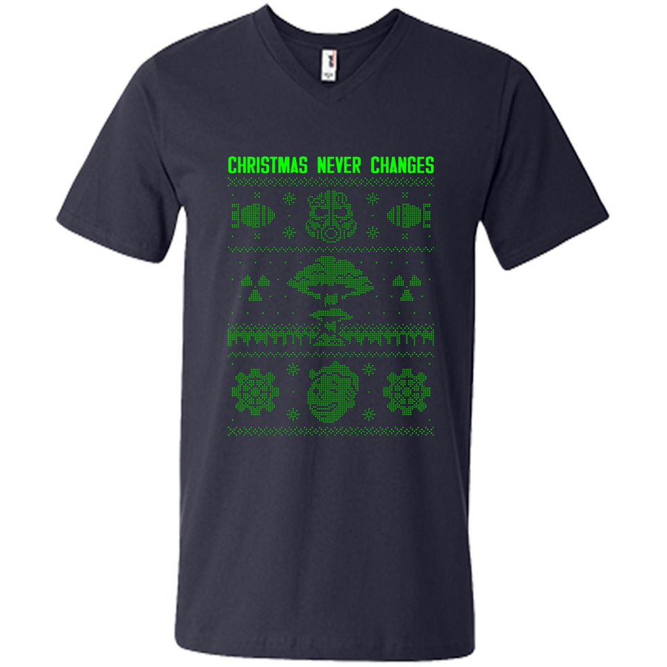 Christmas Ugly Sweater Christmas Never Changes Star Wars - Men's V-Neck