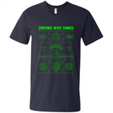 Christmas Ugly Sweater Christmas Never Changes Star Wars - Men's V-Neck
