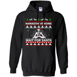 Namastay at home and wait for Santa Christmas sweatshirt PINGPONG