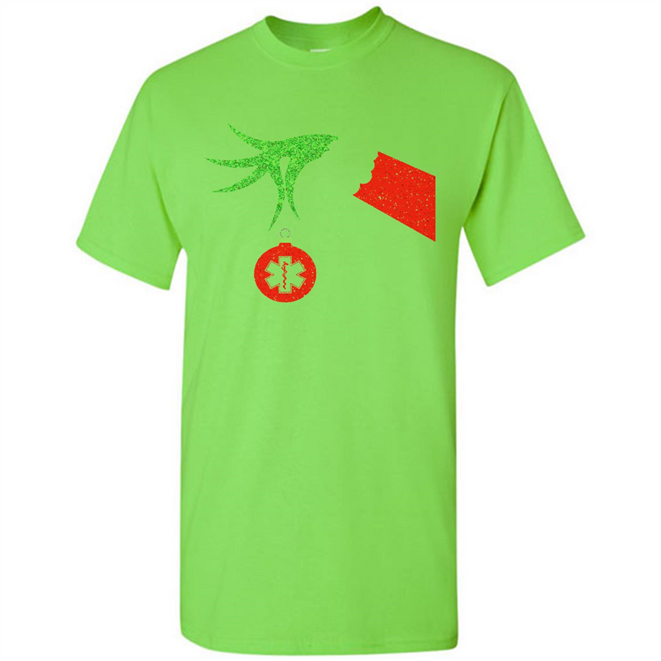 Funny Grinch Hand holding Doctor ornament Christmas Sporty T-Shirt - Shirt