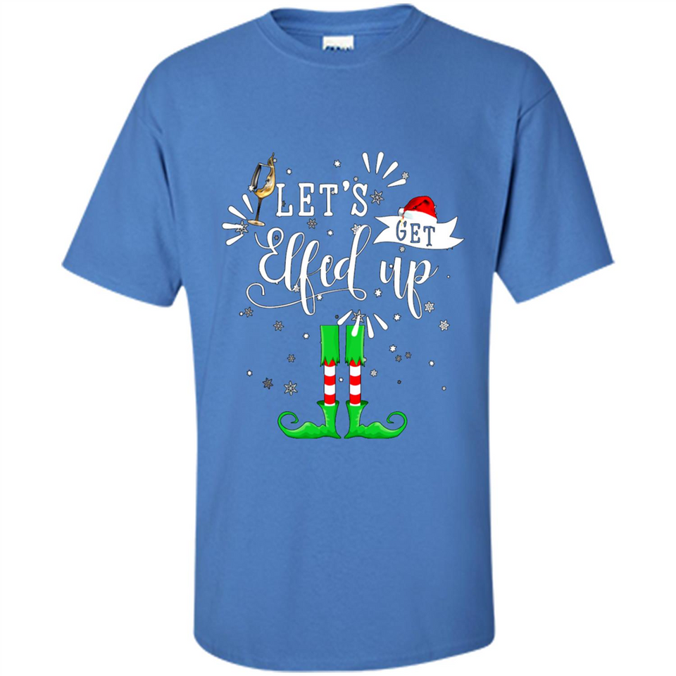 Let's Get Elfed Up Funny Drinking Wine Christmas Elf PINGPONG